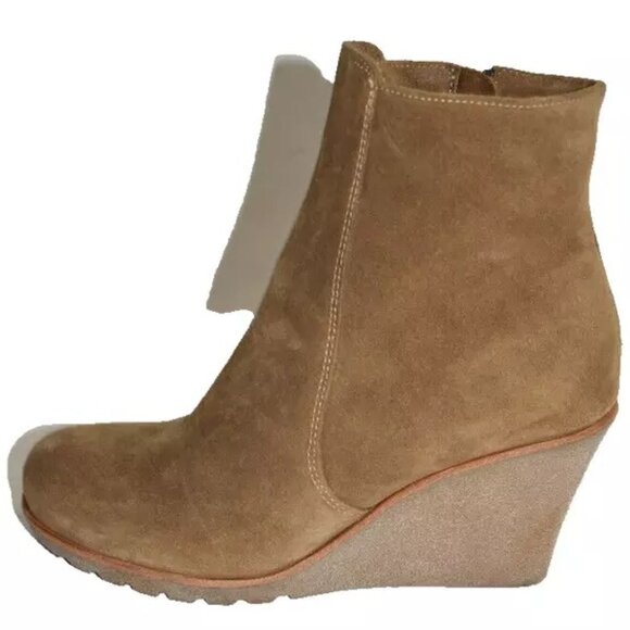 New! La Canadienne Krista Waterproof Wedge Bootie Tan Brown Size 8.5 DD433 - Picture 1 of 6